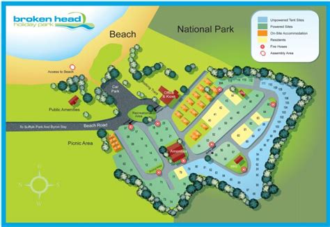 Moonee Beach Caravan Park Map