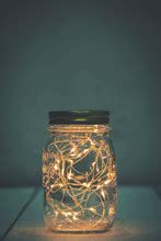 Christmas Lights In A Mason Jar Free Stock Photo - Public Domain Pictures