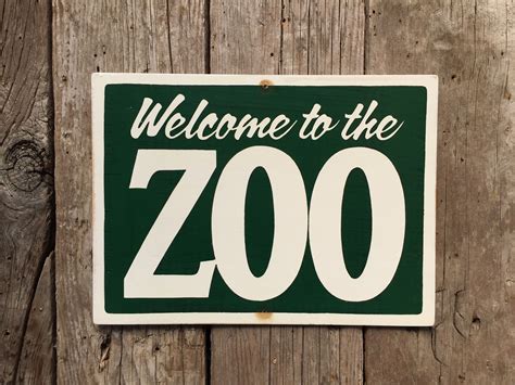 Zoo Welcome Sign Handmade Screen Printed Sign Funny Zoo Etsy Australia