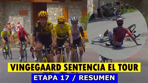 ETAPA 17 TOUR DE FRANCIA 2023 CAIDA DE EGAN BERNAL TADEJ POGACAR SUFRE