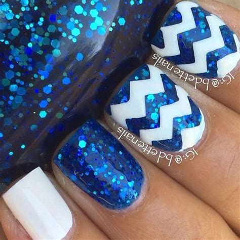 60 Glitter Nail Art Designs Art And Design Chevron Nails Nails