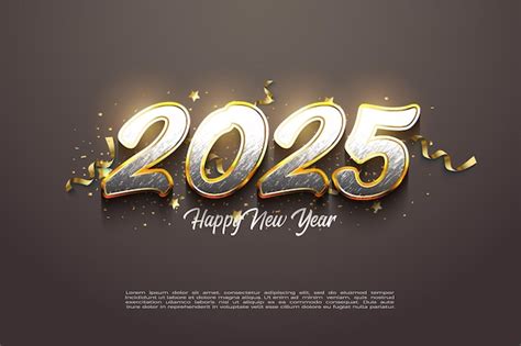 Premium Vector Greeting Concept For The 2025 New Year Celebration