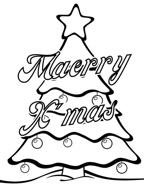 Merry Christmas Logo Coloring Pages