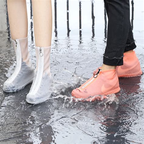 High Quality White Clear Anti Slip Silicone Shoe Boot Cover For Rain Reusable Non Slip Overshoes