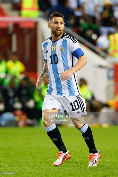 Argentina forward Lionel Messi during the international friendly ...