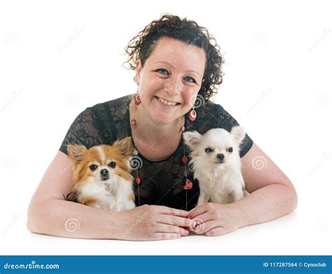 Woman and chihuahua stock photo. Image of woman, beautiful - 117287564