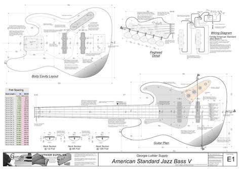 Precision Bass Neck Dimensions Guitar Information