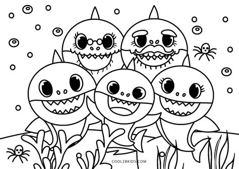 Printable Baby Shark Coloring Pages - Printable World Holiday