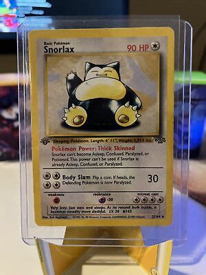 Pokémon TCG Snorlax Jungle 27 64 Regular 1st Edition Rare HP MP eBay