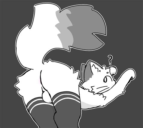 Rule 34 Anthro Ass Ass Up Backsack Balls Black Body Black Fur Clothing Domestic Cat Felid