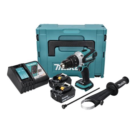 Makita DHP 458 RGJ Perceuse visseuse à percussion sans fil 18 V 91 Nm