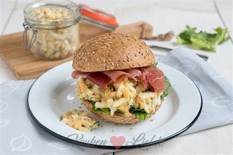 Broodje Eiersalade En Serranoham Keukenliefde