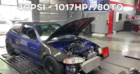 This Rowdy 1 017 HP AWD 1993 Honda Civic Hatch Is A Street Missle With