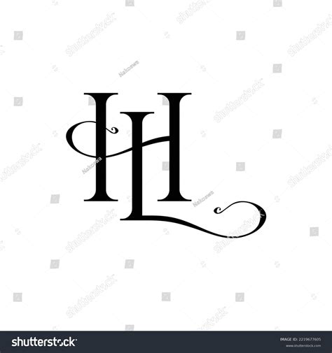 Hl Letter Logo Design Hl Monogram Initials Royalty Free Stock Vector