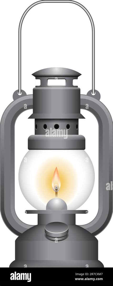 Layered Vector Illustration Of Old Kerosene Lamp Stock Vector Image