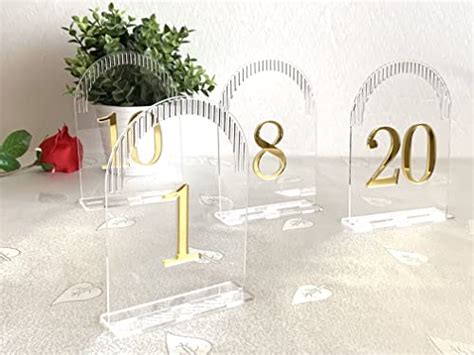 Letrero De Mesa Acr Lico De Arco Para Bodas Personalizado N Meros De