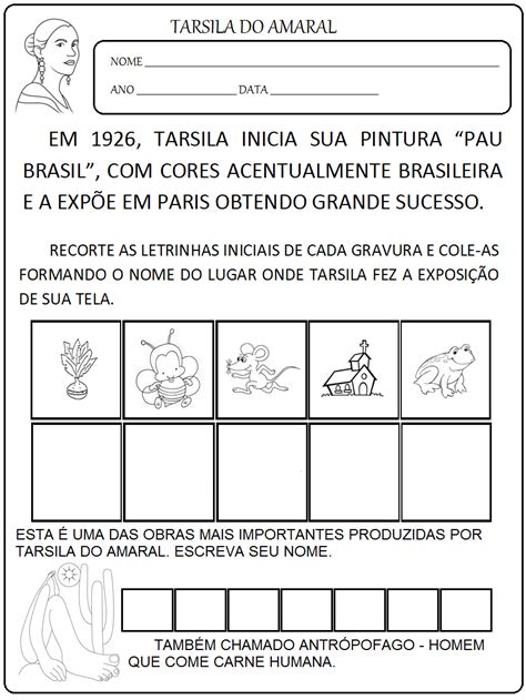 Atividade Sobre Tarsila Do Amaral - Atividade Sobre Tarsila Do Amaral - FDPLEARN