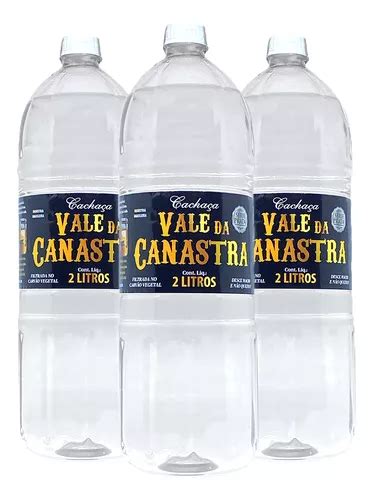 Kit 03 Cachaça Vale Da Canastra 2 Lts Prata pura Parcelamento sem juros