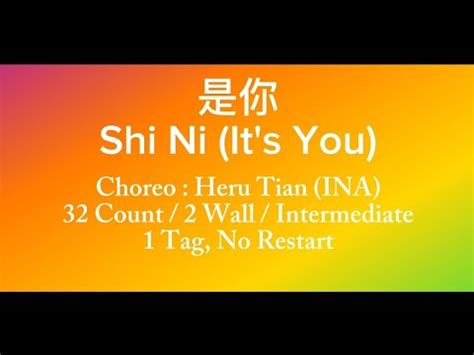 Shi Ni It S You Line Dance Youtube