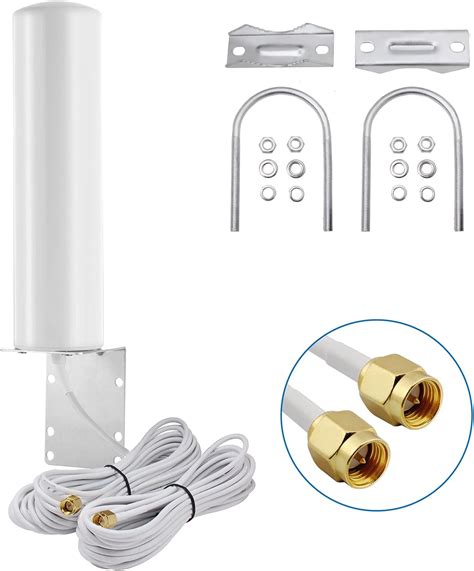 High Gain 10 12dbi Dual Sma Male 698 2700 Mhz 3g 4g Lte Omni Directional Outdoor Pole Wall Mount