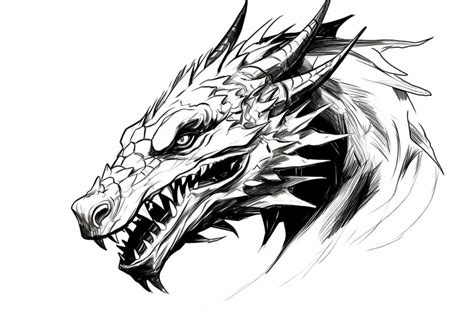 How To Draw A Dragon Head Yonderoo