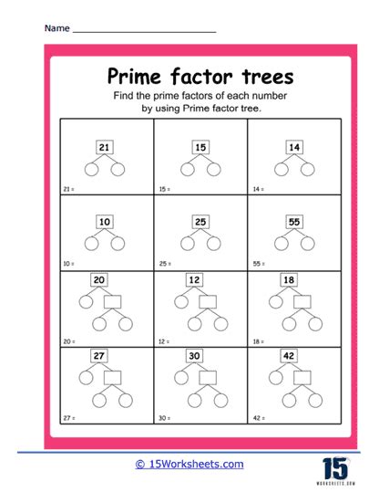 Free Prime Factorization Worksheet Factor Trees Download Free Prime Factorization Worksheet