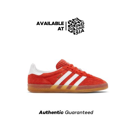 Adidas Gazelle Indoor Bold Orange White Gum Shopee Malaysia