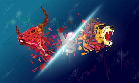 Bull Bear Vector Art Png Bull And Bear Abstract Vector Illustration