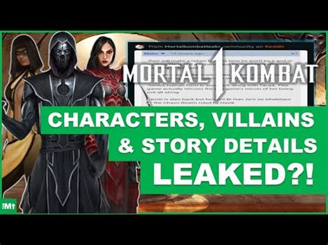 Mk Characters Villains Story Details Leaked Mortal Kombat Leaks