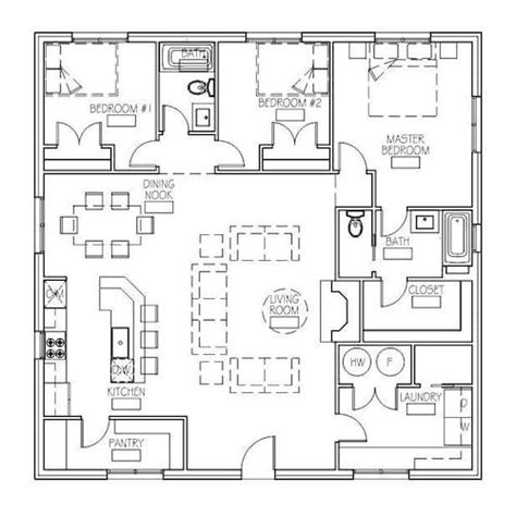 Cottage 3 Bed 2 Bath 40x26 Custom House Plans And Blueprints Etsy