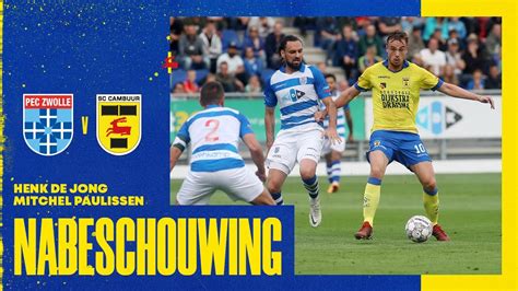 Henk De Jong En Mitchel Paulissen Na Pec Zwolle Sc Cambuur