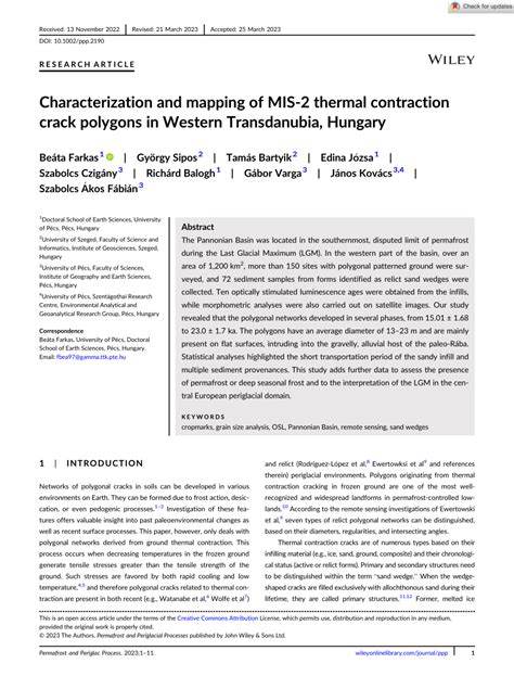 PDF Characterization And Mapping Of MIS 2 Thermal Contraction Crack