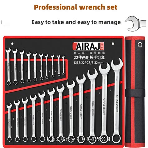 Metric Wrench Set Key Bag Combination Ended Spanner Kits With Organizer