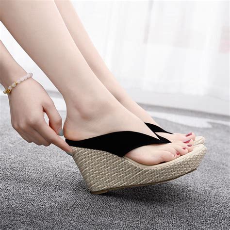 Buy New Sandals With Large Wedge Flip Flops Muffin And Platform