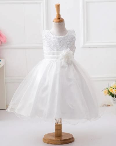 Vestido De Niña Blanco Talla 3 4 6 10 12 Años Venta de Vestuario y