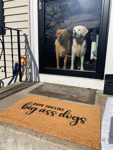 Hope You Like Big Ass Dogs Doormat Dog Lover Door Mat Etsy