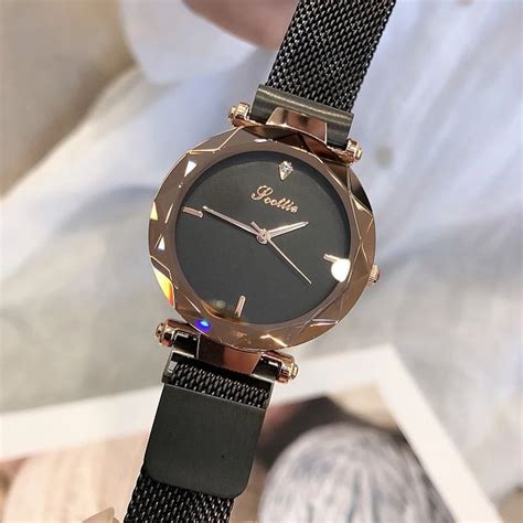 Magnetic Strap Quartz Wristwatch Women S Dress Watches Crystal