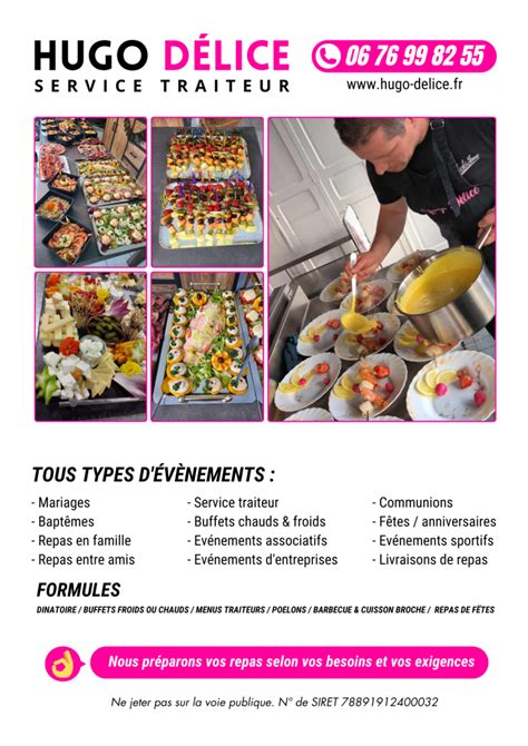 Carte Et Menus Traiteur 2024 HUGO DELICE TRAITEUR