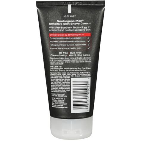 Neutrogena Men Sensitive Skin Shave Cream, 5.1 fl oz - Kroger