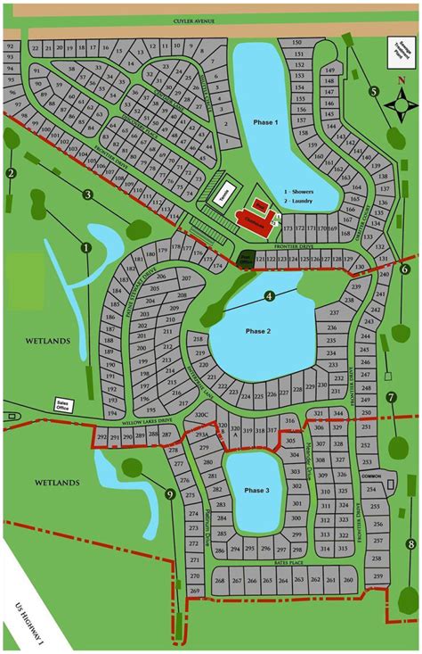 Willow Lakes Rv And Golf Resort Plat Map Rv Park Rv Resort Rv