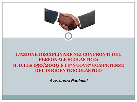 1 LAZIONE DISCIPLINARE NEI CONFRONTI DEL PERSONALE SCOLASTICO