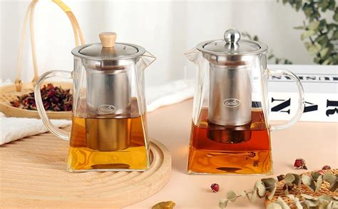 Cnglass Glass Teapot With Infuser700ml Clear Glass Tea Kettle With