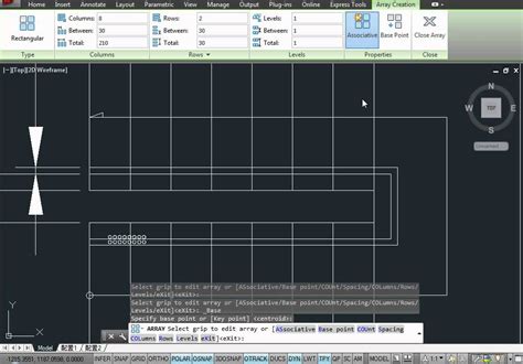 Autocad Rectangular Array Tutorial Youtube