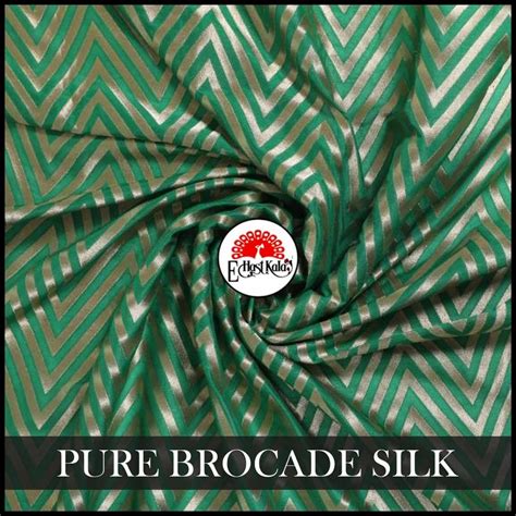 Green Pure Brocade Silk Fabric At Rs Meter Silk Brocade Fabric In