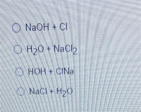 [Solved] What are the correct products in the following reaction? HCl ...