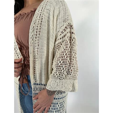 CARDIGAN ARIA CROCHET VINTAGE CREAM Naked Gypsy