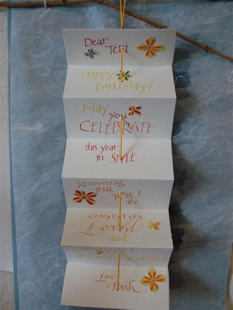 Trish Taylor Calligraphy: Birthday cards, envies