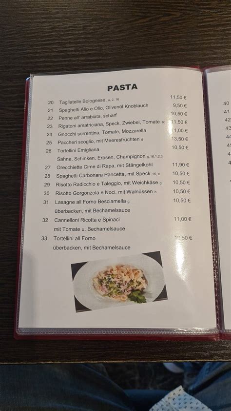 Menu at Pasta Bar Little Italy, Schwabmünchen