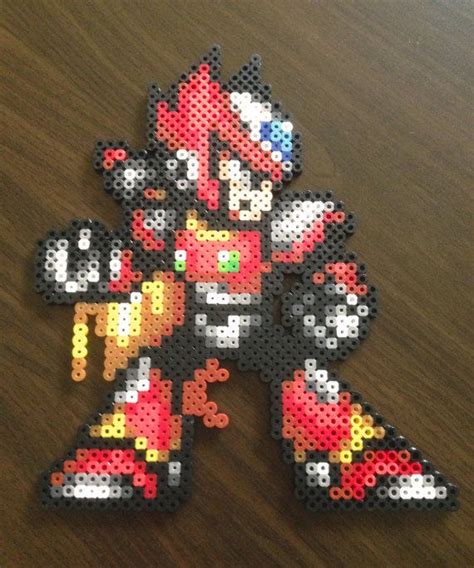 Zero Perler Bead Sprite Megaman X Video Game Art Bead Sprite