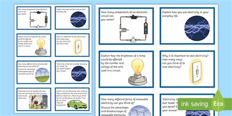 Ks2 Science Conversation Cards Electricity Teacher Made